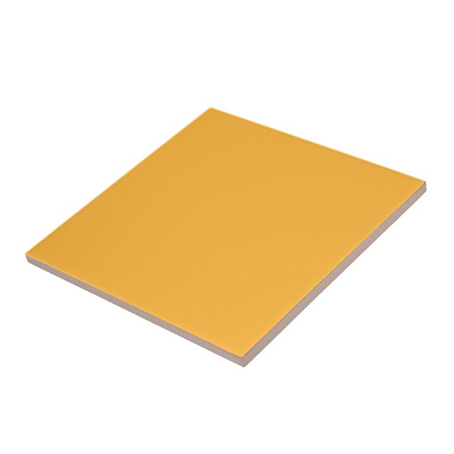 Azulejo Color Sólido Amarillo Mango Moderno (Lado)