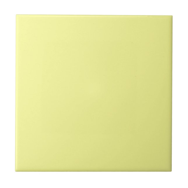 Azulejo Color sólido amarillo pastel (Frente)