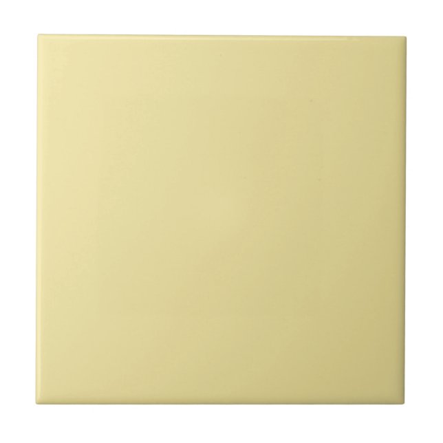 Azulejo Color Sólido Amarillo Suave (Frente)