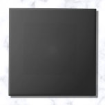 Azulejo Color sólido de carbón negro<br><div class="desc">Color sólido de carbón negro</div>