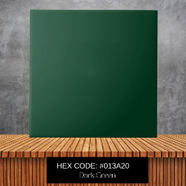 Azulejo Color sólido de la llanta verde del bosque minimal