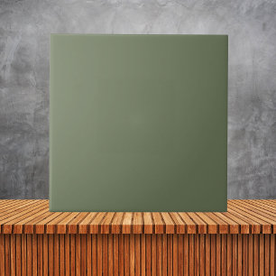 Azulejo Color sólido de la plancha verde oliva minimalista