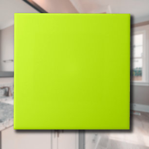 Azulejo Color sólido Lime Zest   Clásica   Elegante