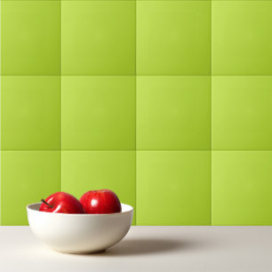 Azulejo Color sólido liso simple ácido brillante lima verd