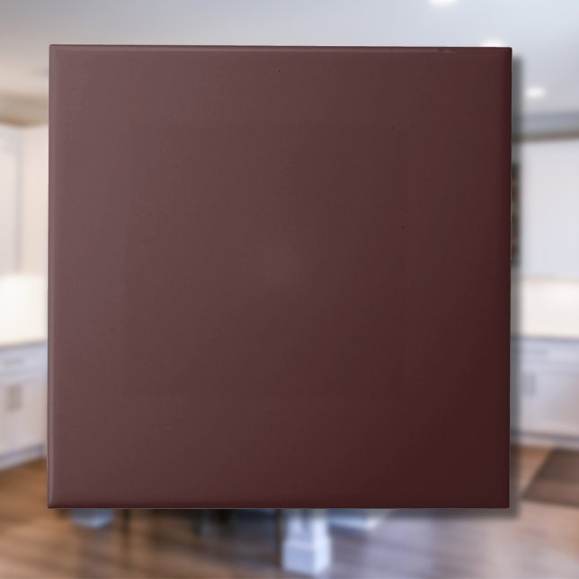 Azulejo Color sólido marrón caoba | Clásico Elegante (Subido por el creador)