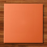Azulejo Color sólido Naranja quemado<br><div class="desc">Color sólido Naranja quemado. Este color intenso y dinámico es un naranja vibrante con un toque de rojo. El color exuda calidez, similar al brillo de un sol que se pone o al corazón de un fuego que se enciende. Es un tono atrevido y llamativo que evoca una sensación de...</div>
