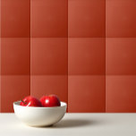 Azulejo Color sólido naranja quemado plano rojo<br><div class="desc">Diseño rojo naranja de color liso y de color sólido.</div>