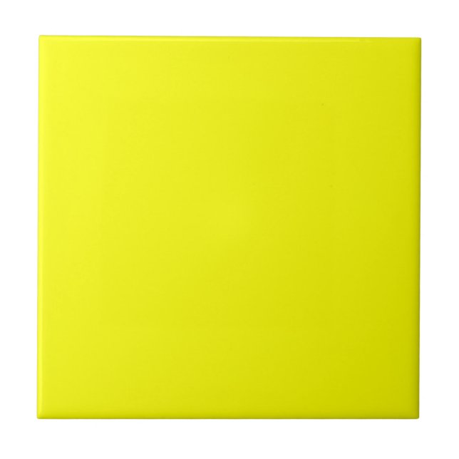 Azulejo Color sólido neón amarillo (Frente)