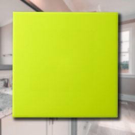 Azulejo Color sólido Neon Chartreuse | Clásica | Elegante