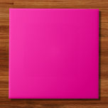 Azulejo Color sólido neón rosado<br><div class="desc">Un rosa vibrante y electrizante, lleno de energía y emoción. Recordatorio de los signos de neón que iluminan la bulliciosa vida nocturna de una ciudad o los vivos tonos de las flores tropicales, este color es audaz, lúdico y sin remordimientos. Perfecto para hacer una declaración llamativa.</div>