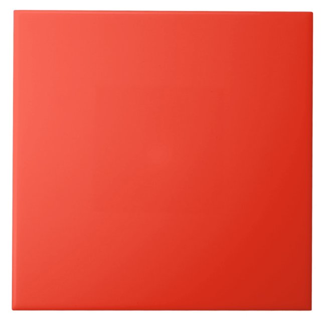 Azulejo Color sólido plano flamingo rojo brillante (Frente)