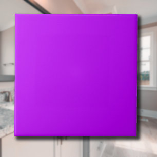 Azulejo Color Sólido Purpura Neon   Clásico   Elegante