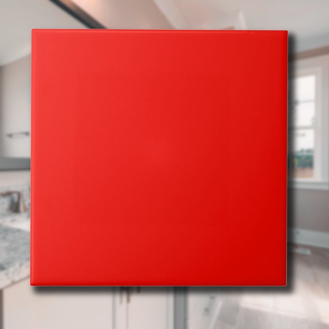 Azulejo Color sólido rojo de la manzana dulce | Clásica |  (Subido por el creador)