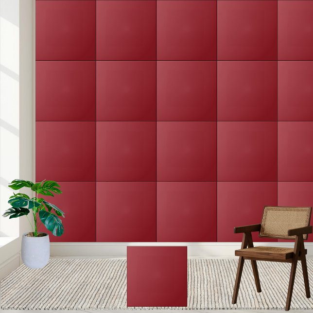 Azulejo Color sólido rojo profundo mosaico cerámico (Deep Red Solid Color Ceramic Tile)