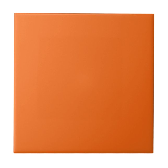 Azulejo Color sólido tigre naranja (Frente)