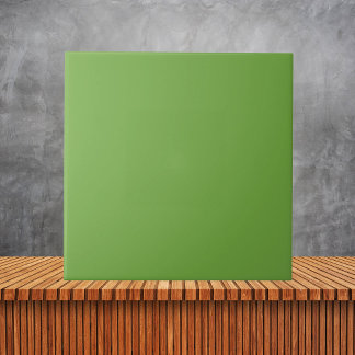 Azulejo Color sólido verde plano de alegría minimalista #7