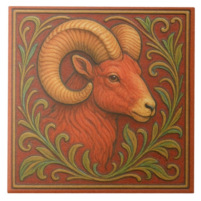 Azulejo Colorado Rocky Mountain Bighorn - Tile cerámico (Frente)
