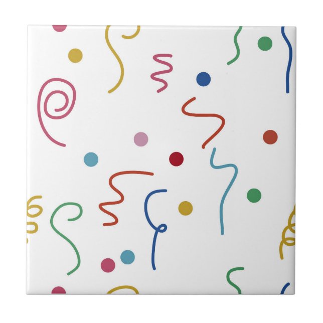 Azulejo Colored Party Confetti Pattern (Frente)