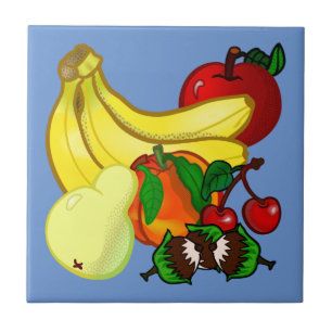 Azulejo Colores brillantes de Fruta Cocina maravillosa