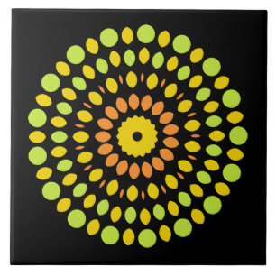 Azulejo Colores cítricos, verde, amarillo, naranja,