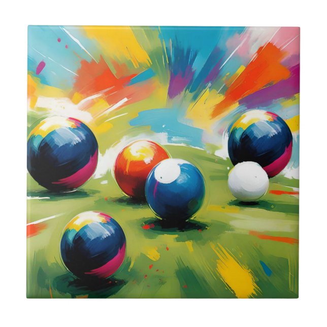 Azulejo Colores de los bolos de césped, (Frente)