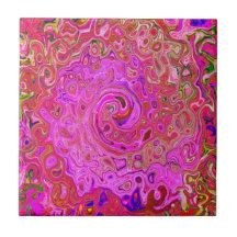 Colores de Marcado Rosado Caliente Resumen Swirl R