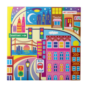 Azulejo Colores del paisaje urbano