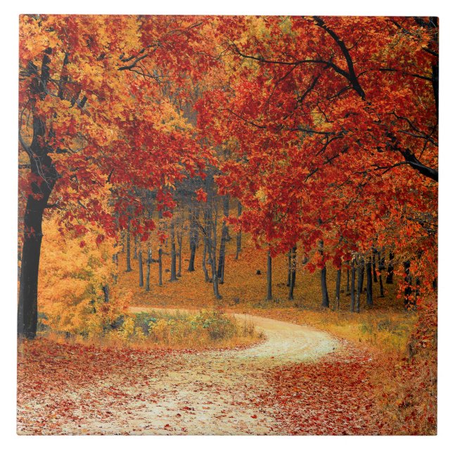 Azulejo Colores estacionales de otoño  (Frente)