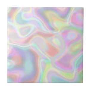 Azulejo Colores multicolores de pasto claro holográfico