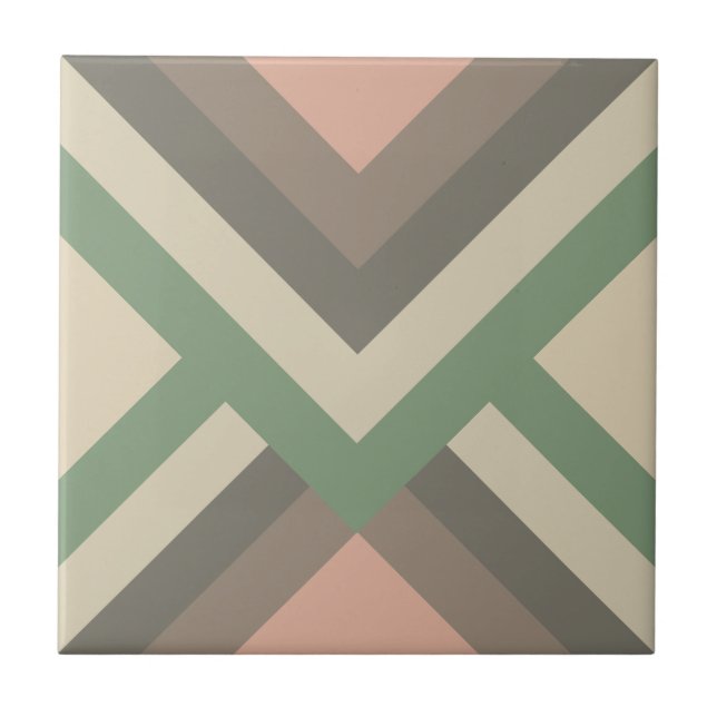 Azulejo Colores Pastel Geométricos Chic Modernos (Frente)