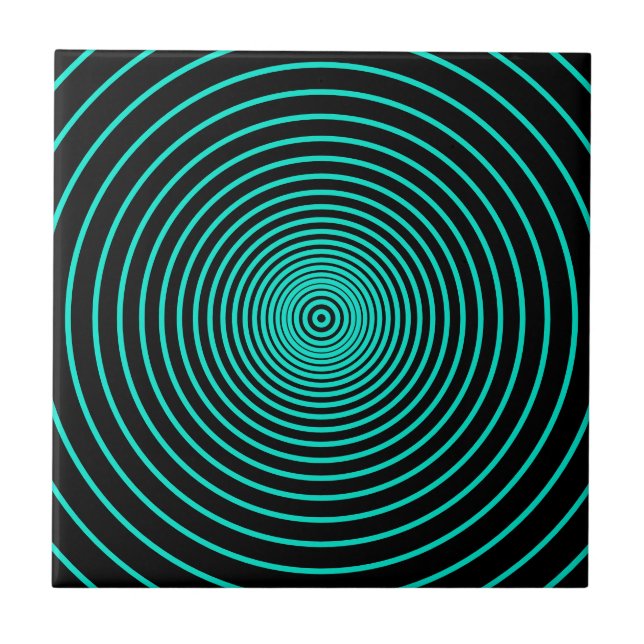 Azulejo Colores personalizados Cerámica Tile Turquoise Cír (Frente)