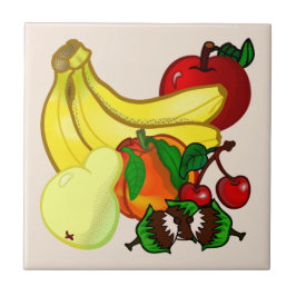 Azulejo Colores vivos de fruta Bonita cocina cerámica T