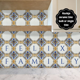 Azulejo Colorful Custom Name Plate Plaque Sign