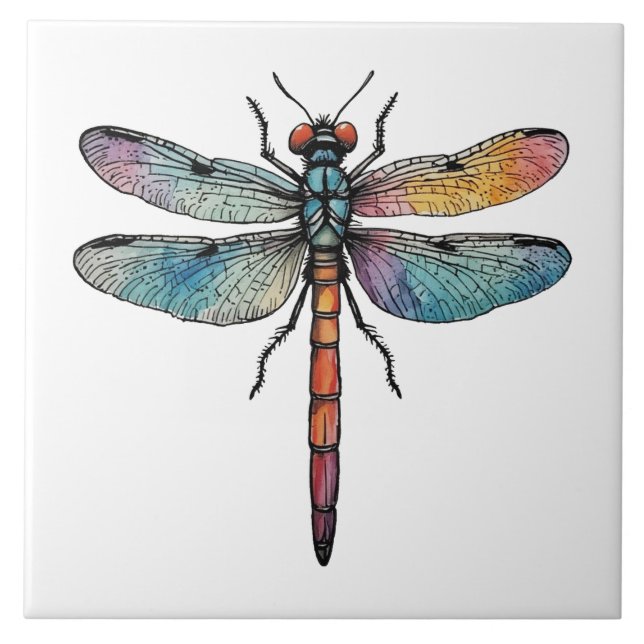 Azulejo Colorful Dragonfly (Frente)