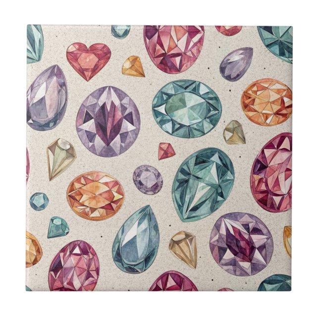 Azulejo Colorful Gemstone Pattern (2) (Frente)
