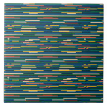 Colorful Horizontal Stripes Abstract Art