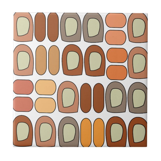 Azulejo Colorful Mid Century Modern Geometric (Frente)