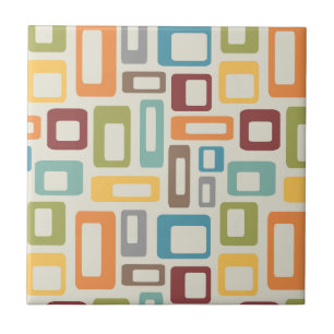 Azulejo Colorful Mid Century style shapes