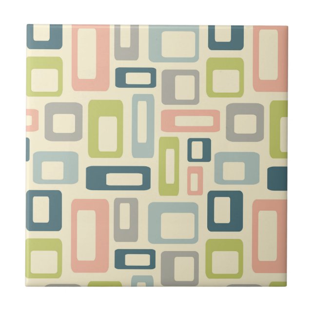 Azulejo Colorful Mid Century style shapes (Frente)