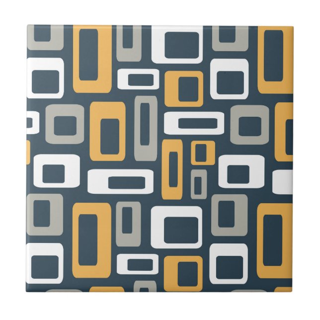 Azulejo Colorful Mid Century style shapes (Frente)