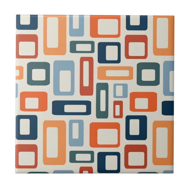 Azulejo Colorful Mid Century style shapes (Frente)