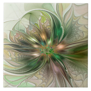 Azulejo Colorida Fantasía Moderna Resumen Fractal