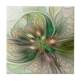 Azulejo Colorida Fantasía Moderna Resumen Fractal