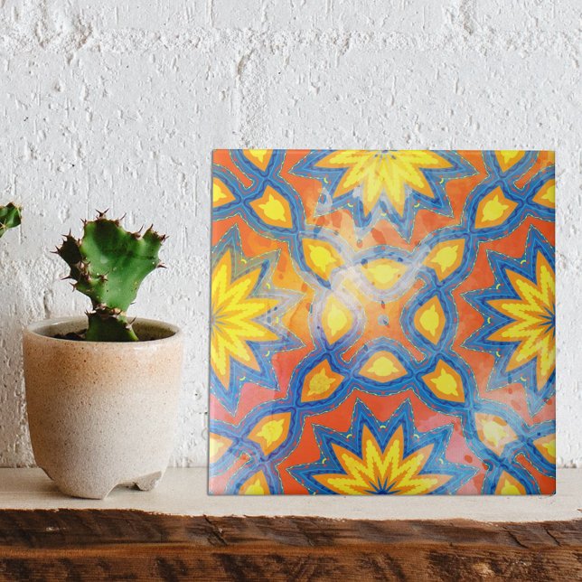 Azulejo Colorida medalla de Talavera de Bohemia (Subido por el creador)