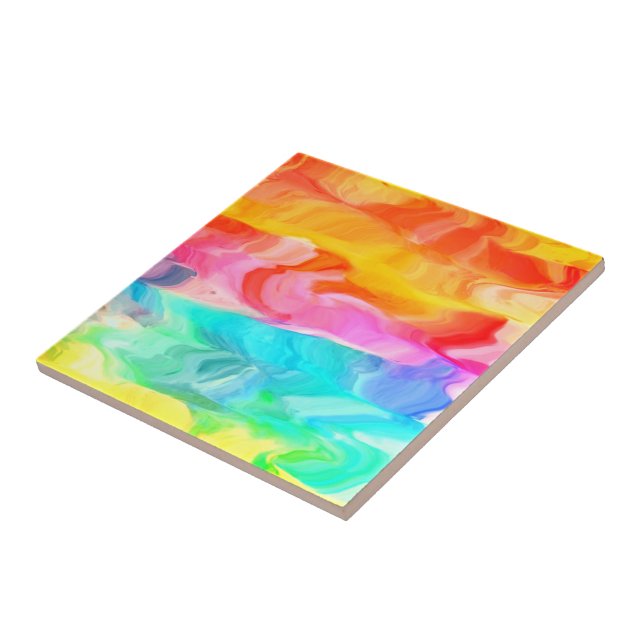 Azulejo Colorida pintura líquida Tile cerámico (Lado)
