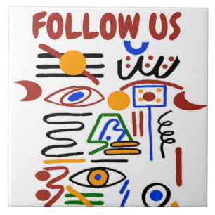 Azulejo Coloridas formas silenciosas, editar añadir texto 