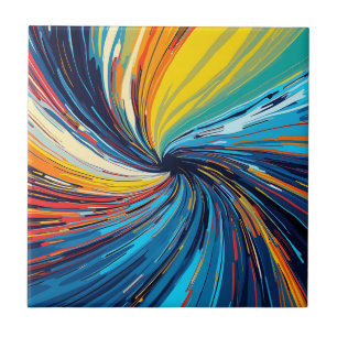 Azulejo Colorido Abstract Swirl