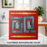 Azulejo Colorido arte de mosaico tribal<br><div class="desc">Colorido arte de mosaico tribal. Color de fondo Personalizar para adaptarse a tu decoración.</div>