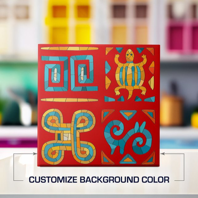 Azulejo Colorido arte de mosaico tribal (Subido por el creador)