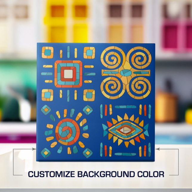 Azulejo Colorido arte de mosaico tribal (Subido por el creador)